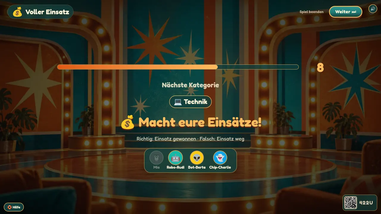 So sieht Voller Einsatz auf dem Fernseher aus