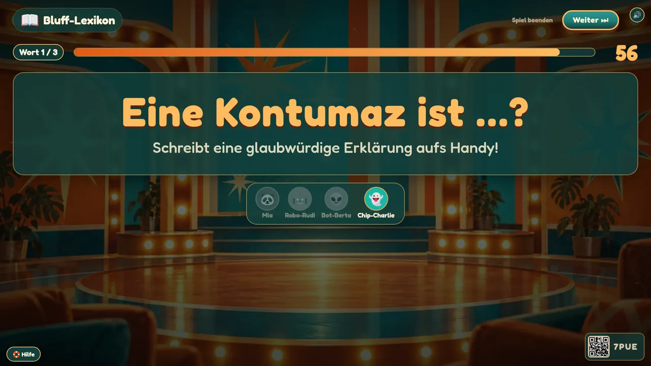 So sieht Bluff-Lexikon auf dem Fernseher aus