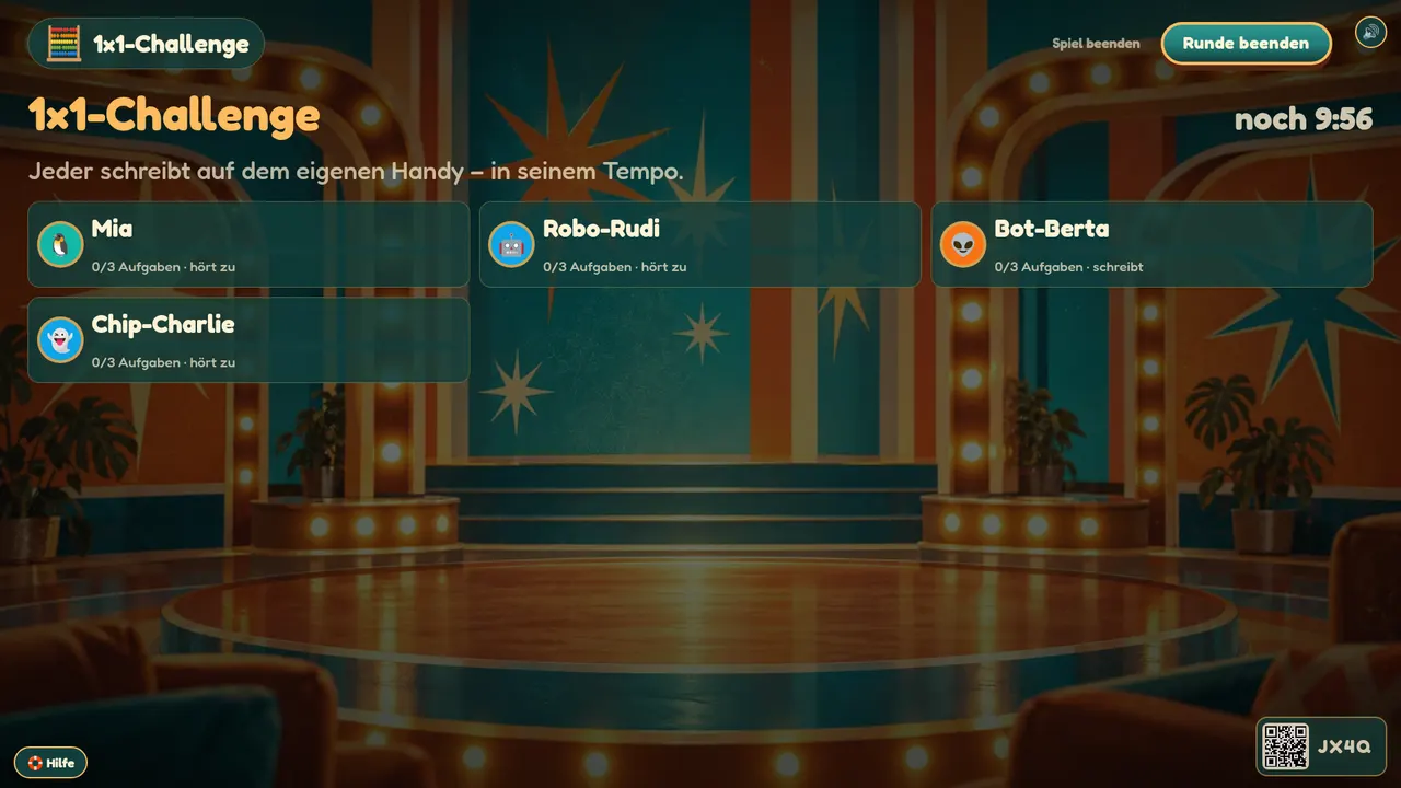 So sieht 1×1-Challenge auf dem Fernseher aus