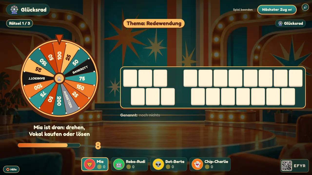 Wheel of Luck on the TV