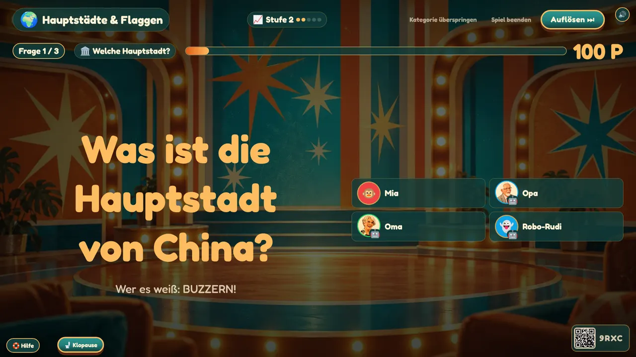 So sieht Hauptstädte & Flaggen auf dem Fernseher aus