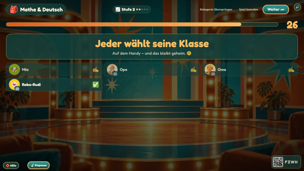 So sieht Mathe & Deutsch auf dem Fernseher aus